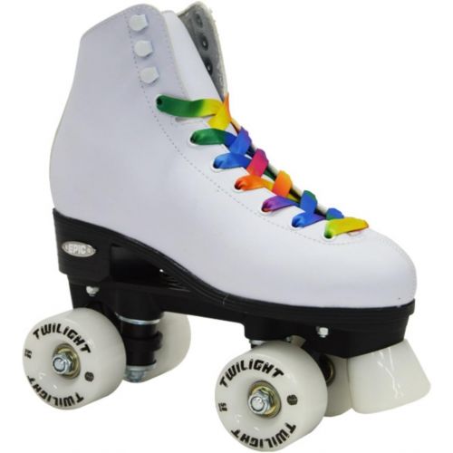  Epic Skates Epic Allure Light-Up Quad Roller Skates, White