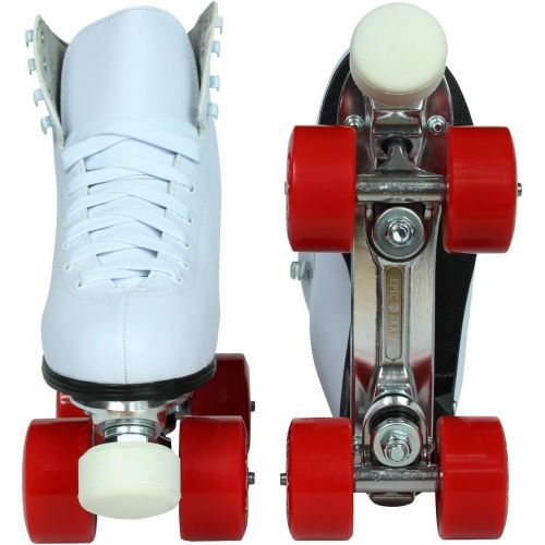  Epic Skates Classic White with Red Wheels Roller Skates