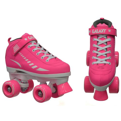  Epic Skates New 2016 Epic Galaxy Elite Pink Quad Roller Skate 4 Pc. Bundle w Safety Pads & Bag!