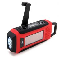 Epica Digital Emergency Solar Hand Crank AM/FM/NOAA Radio, Flashlight, Smartphone Charger with NOAA Certified Weather Alert & Cable-ONE Cable Does All: Home Audio & Theater