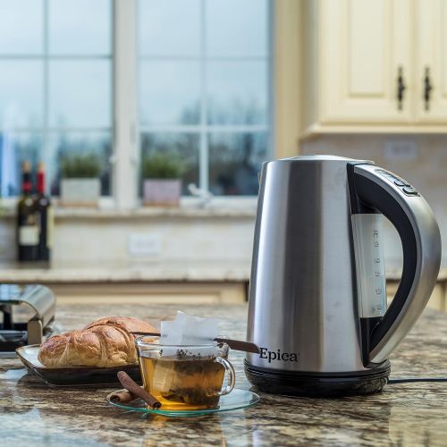  Epica 6-Temperature Variable Stainless Steel Cordless Electric Kettle