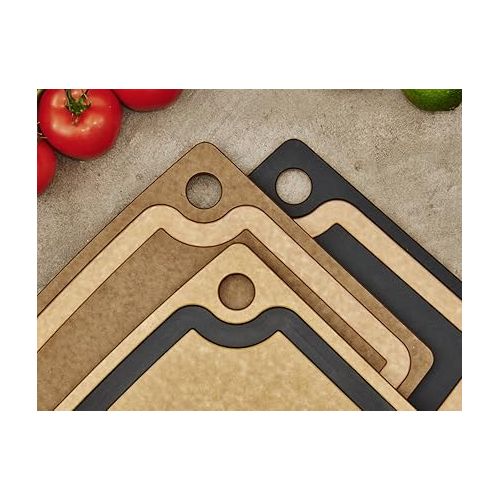  Epicurean Gourmet Series Cutting Board with Juice Groove, 19.5-Inch by 15-Inch, Slate/Natural
