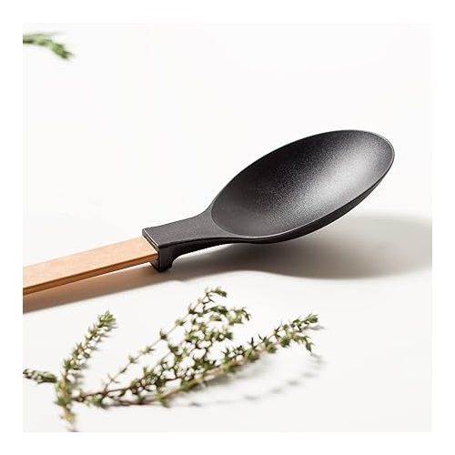  Epicurean Cutting Surfaces Gourmet Series Kitchen Utensil, Large Spoon, Natural+Black