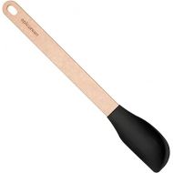 Silicone Series Small Spatula-Natural Handle with Black Head