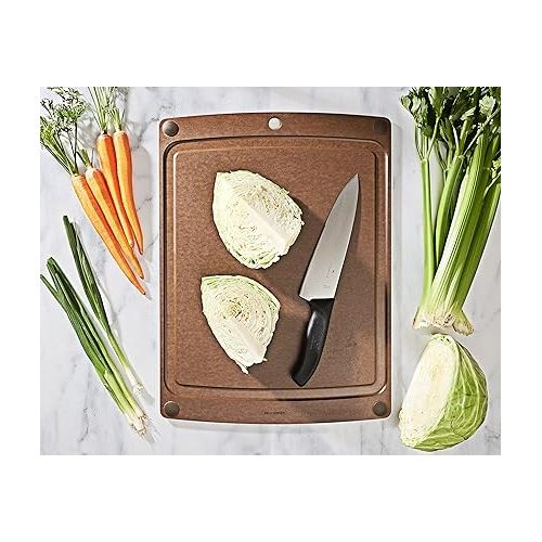  Epicurean All-In- One Cutting Board with Slip Feet and Juice Groove, 19.5-Inch × 14.5-Inch, Nutmeg/Brown