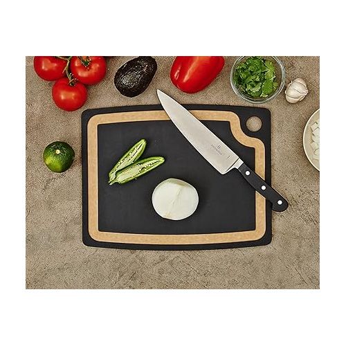  Epicurean Gourmet Series Cutting Board with Juice Groove 14.5-Inch by 11.25-Inch, Slate/Natural