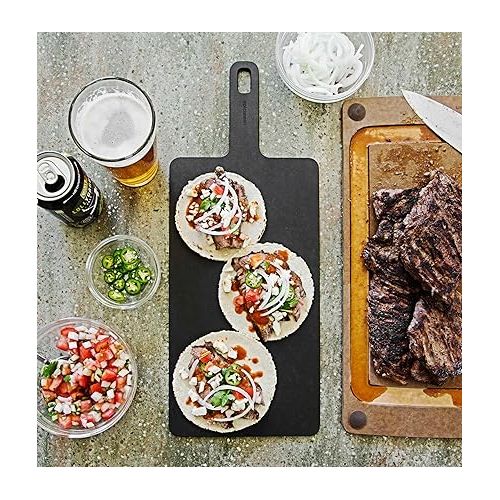  Epicurean Handy Series Cutting Board with Handle, 14-Inch by 7-Inch, Slate