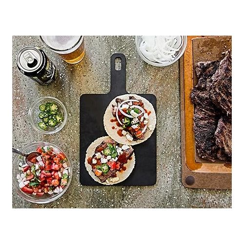  Epicurean Handy Series Cutting Board with Handle, 9-Inch by 7-Inch, Slate