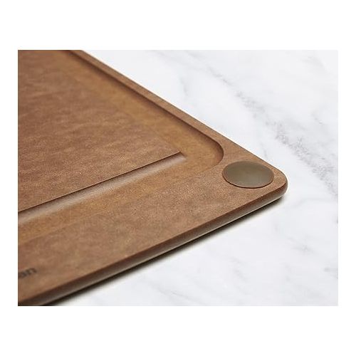  Epicurean All-In-One Cutting Board with Non-Slip Feet and Juice Groove, 10-Inch x 7-Inch, Nutmeg/Brown