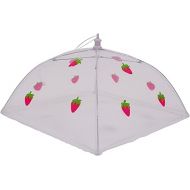 Epicurean 39JN1131ST Polyester with Zinc Plated Steel Frame Food Cover Umbrella, 30 x 30 cm, White/Pink/Green