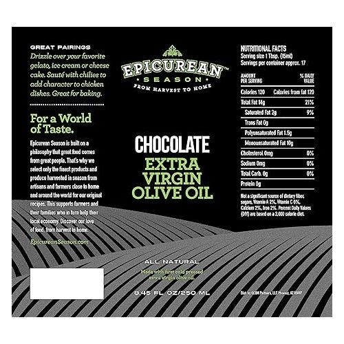  EPICUREAN SEASON Chocolate Extra Virgin Olive Oil, 250 ML