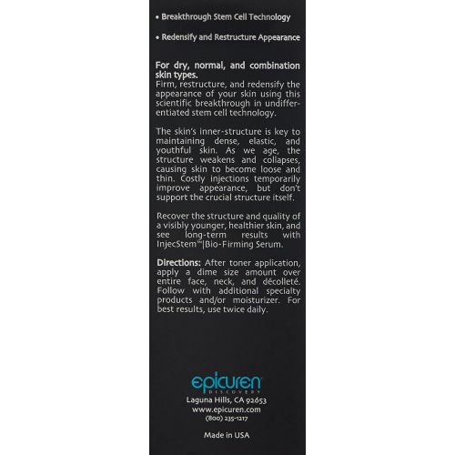  Epicuren Discovery Injecstem Bio-Firming Serum, 1 Fl oz