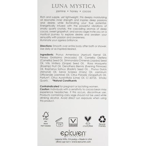  Epicuren Discovery Luna Mystica Exquisite Body Oil, 4 Fl oz