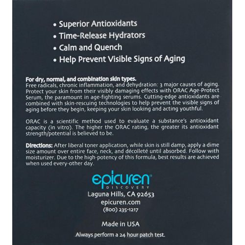  Epicuren Discovery Orac Age-protect Serum, 1 Fl oz