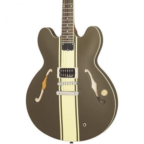  Epiphone},description:The Epiphone Tom Delonge Signature ES-333 is built to the exact specifications of Blink-182s guitarist, Tom Delonge. This cool new archtop combines semi-hollo