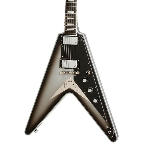  Epiphone Limited Edition Brent Hinds Flying-V Custom Silverburst Electric Guitar