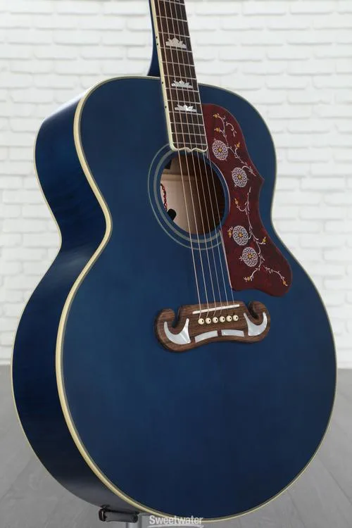 Epiphone J-200 Acoustic-electric Guitar - Aged Viper Blue, Sweetwater Exclusive