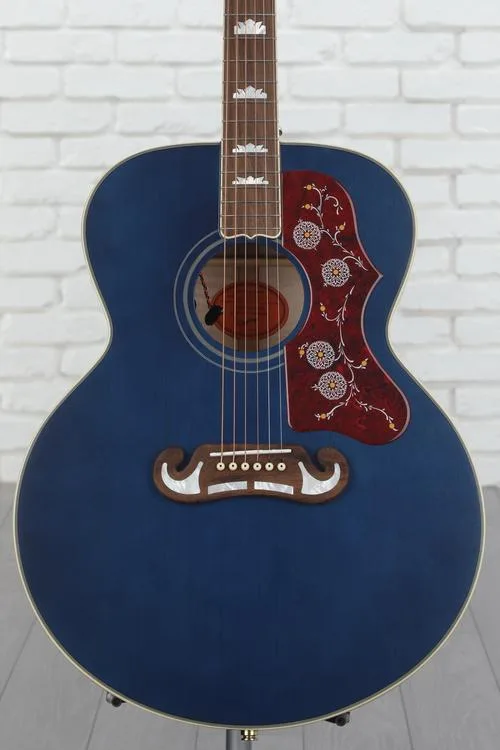  Epiphone J-200 Acoustic-electric Guitar - Aged Viper Blue, Sweetwater Exclusive