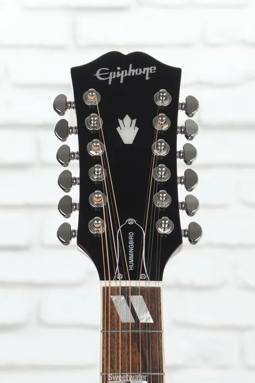  Epiphone Hummingbird 12-string Acoustic-electric Guitar - Aged Cherry Sunburst Gloss Demo