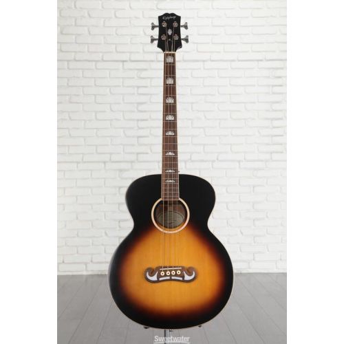  Epiphone El Capitan J-200 Studio Acoustic-electric Bass Guitar - Aged Vintage Sunburst