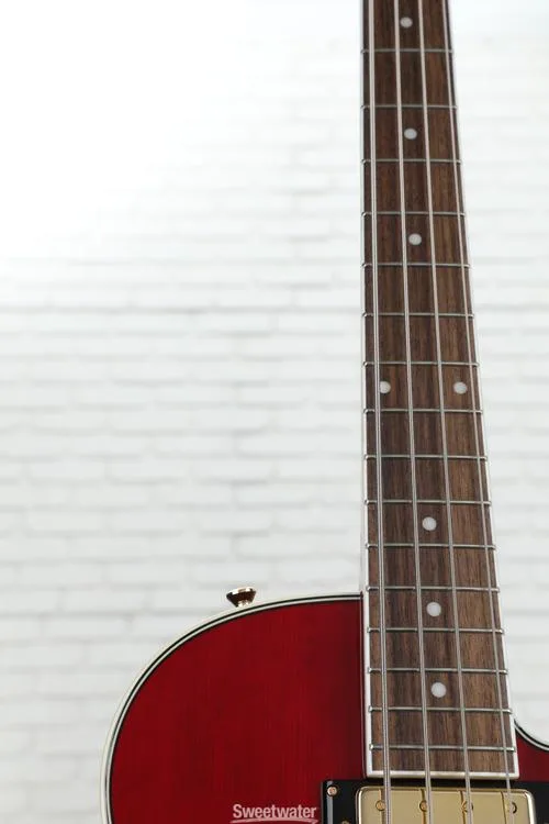  Epiphone Allen Woody Rumblekat Artist Series Bass Guitar - Wine Red