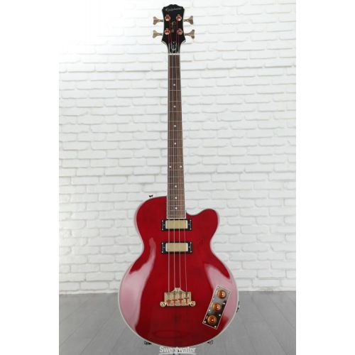  Epiphone Allen Woody Rumblekat Artist Series Bass Guitar - Wine Red