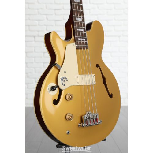  Epiphone Jack Casady Artist Series Signature Bass Left-handed - Metallic Gold