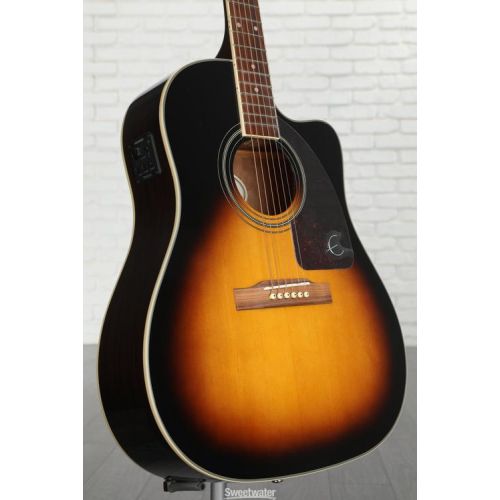  Epiphone J-45 EC Studio Acoustic-electric Guitar - Vintage Sunburst Demo