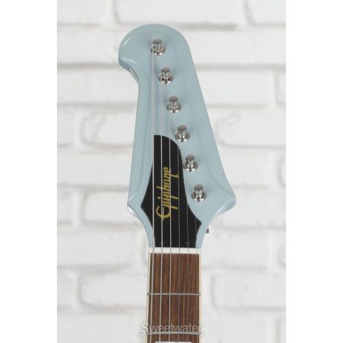  Epiphone 1963 Firebird V Electric Guitar - Frost Blue Demo