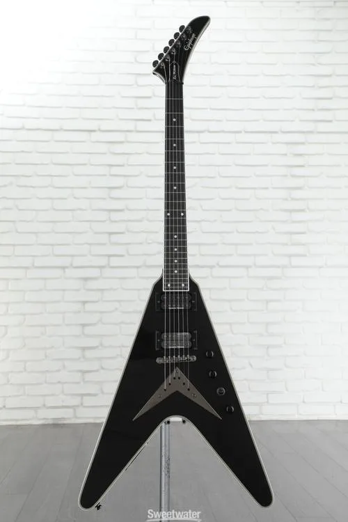  Epiphone Dave Mustaine Flying V Custom Electric Guitar - Black Demo