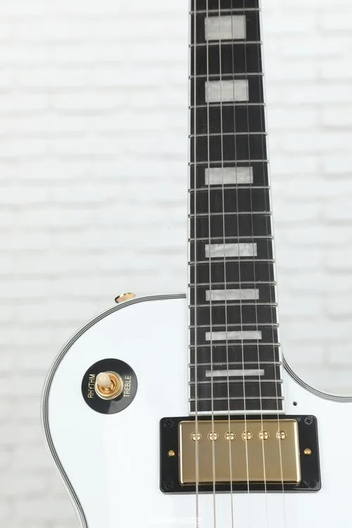  Epiphone Les Paul Custom Electric Guitar - Alpine White Demo