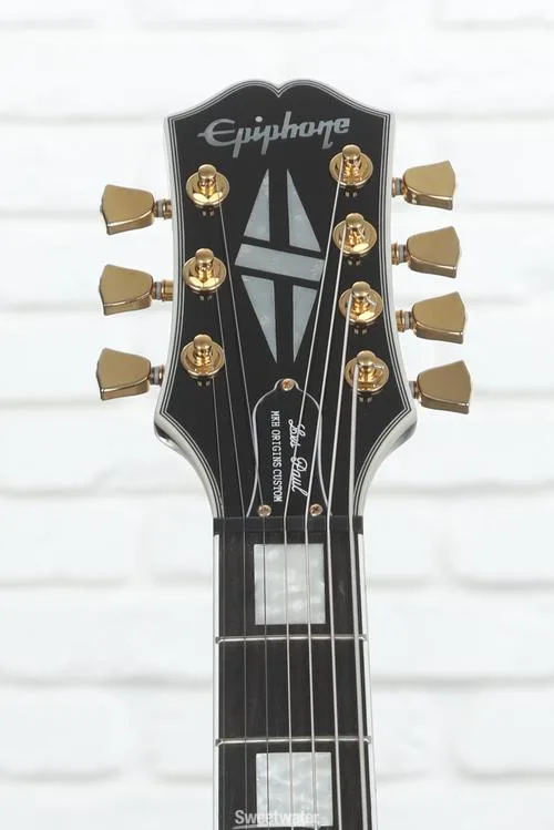  Epiphone 7-string Matt Heafy Les Paul Custom Origins Left-handed Electric Guitar - Ebony Demo