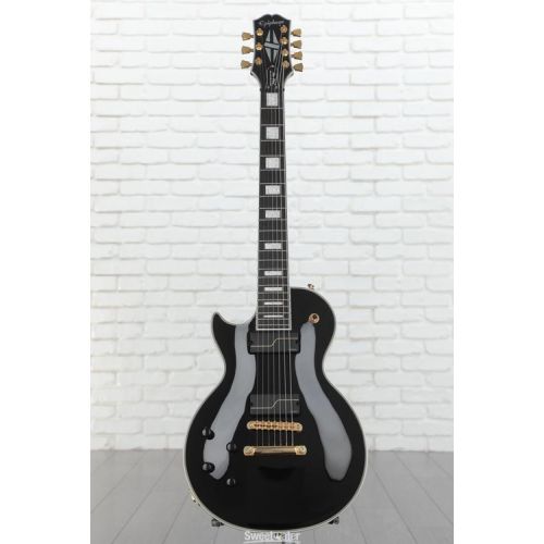  Epiphone 7-string Matt Heafy Les Paul Custom Origins Left-handed Electric Guitar - Ebony Demo