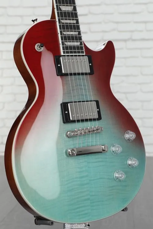  Epiphone Les Paul Modern Figured Electric Guitar - Blueberry Fade Sweetwater Exclusive