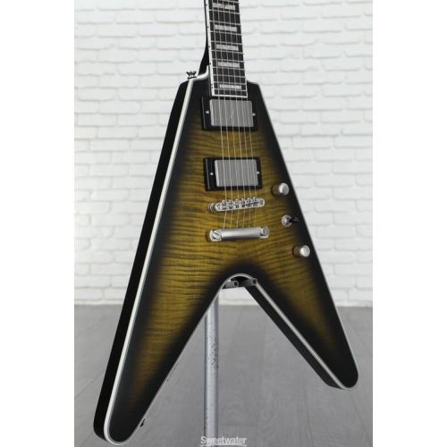  Epiphone Flying V Prophecy Electric Guitar - Yellow Tiger Aged Gloss Demo