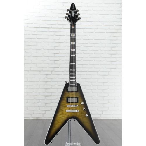  Epiphone Flying V Prophecy Electric Guitar - Yellow Tiger Aged Gloss Demo