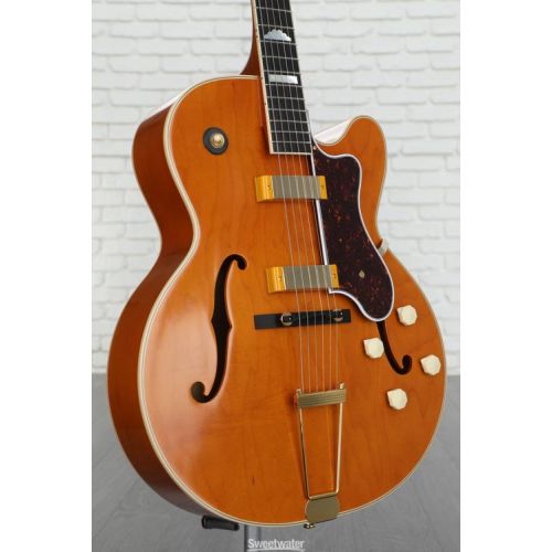  Epiphone 150th Anniversary Zephyr DeLuxe Regent Hollowbody Electric Guitar - Aged Antique Natural Demo