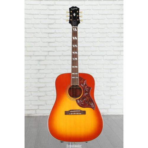  Epiphone Hummingbird Acoustic Guitar - Aged Cherry Sunburst Gloss Demo