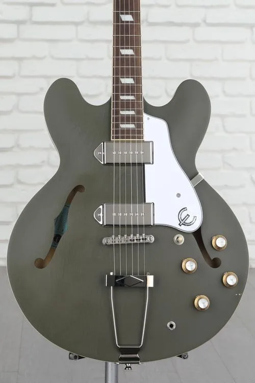 Epiphone Casino Worn Hollowbody - Worn Olive Drab Demo