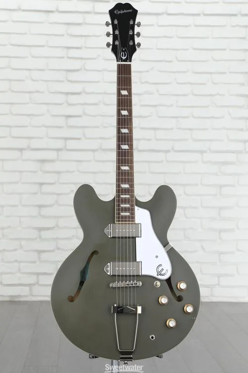  Epiphone Casino Worn Hollowbody - Worn Olive Drab Demo