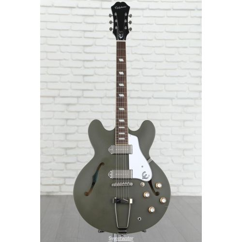  Epiphone Casino Worn Hollowbody - Worn Olive Drab Demo