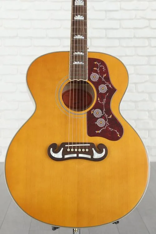  Epiphone J-200 Acoustic Guitar - Aged Natural Antique Gloss Demo