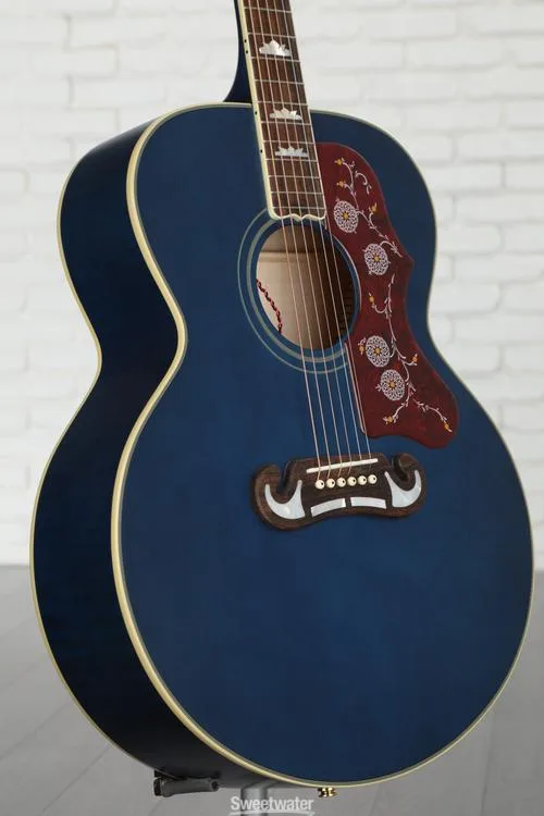 Epiphone J-200 Acoustic-electric Guitar - Aged Viper Blue, Sweetwater Exclusive Demo