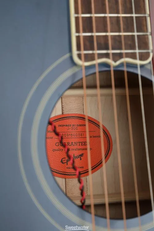  Epiphone J-200 Acoustic-electric Guitar - Aged Viper Blue, Sweetwater Exclusive Demo