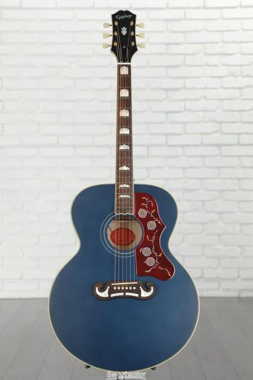  Epiphone J-200 Acoustic-electric Guitar - Aged Viper Blue, Sweetwater Exclusive Demo