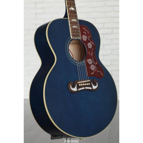  Epiphone J-200 Acoustic-electric Guitar - Aged Viper Blue, Sweetwater Exclusive Demo