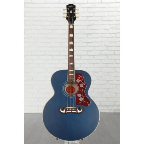  Epiphone J-200 Acoustic-electric Guitar - Aged Viper Blue, Sweetwater Exclusive Demo