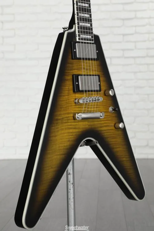  Epiphone Flying V Prophecy Electric Guitar - Yellow Tiger Aged Gloss