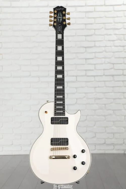  Epiphone 7-string Matt Heafy Les Paul Custom Origins Electric Guitar - Bone White