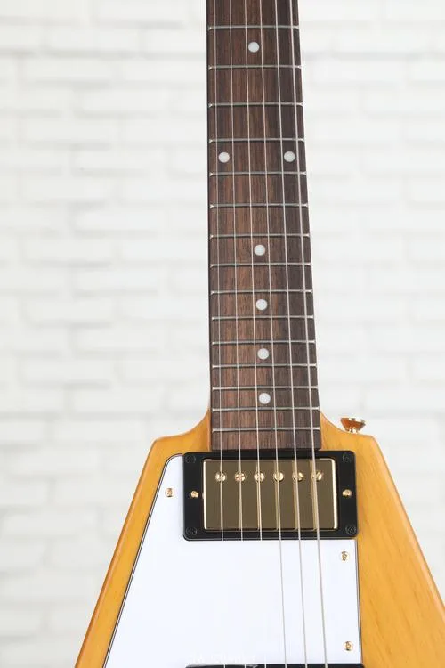  Epiphone 1958 Korina Flying V Left-handed Electric Guitar - Natural Demo